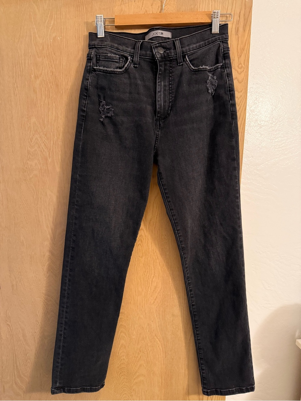 Joe's Jeans Black Distressed High-Rise Jeans